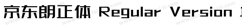 京东朗正体 Regular Version 100字体转换